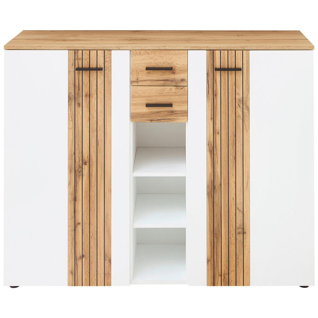 Xora BOTNÍK, bílá, barvy dubu, 135/106/38 cm