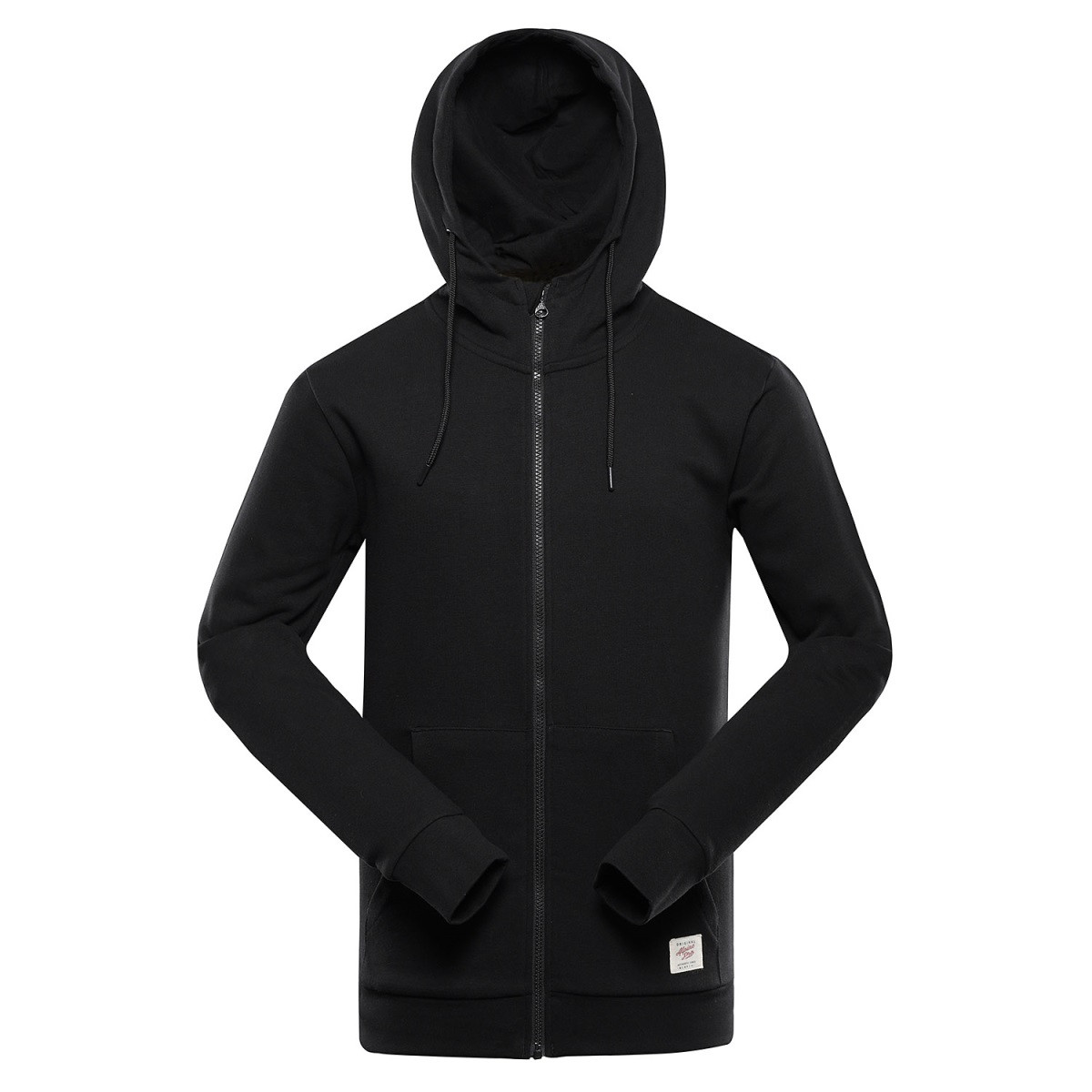 Pánská bavlněná mikina s kapucí alpine pro lokk černá xs