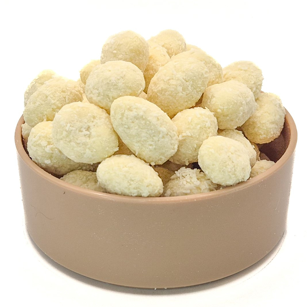 Veselá Veverka Mandle v bílé čokoládě s kokosem 100 g