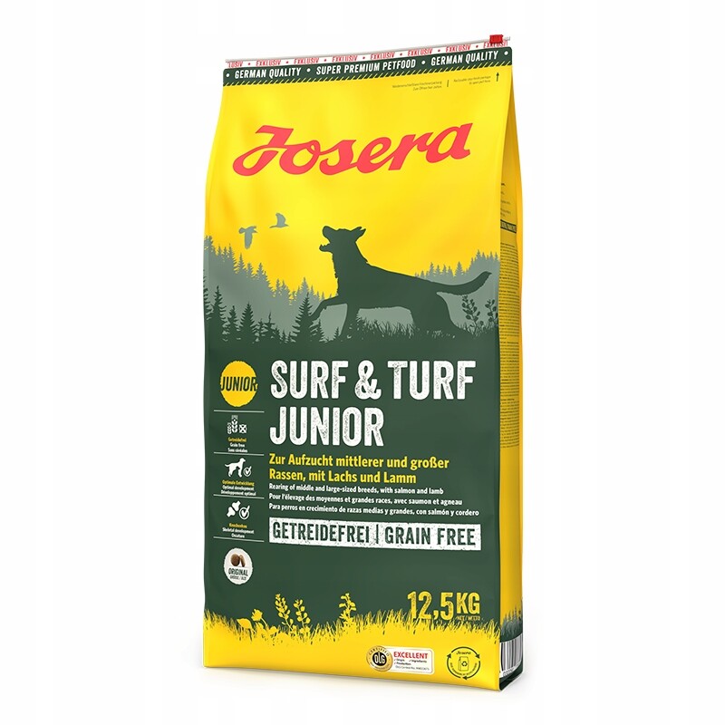 Josera Surf & Turf Junior s lososem a jehněčím - 12,5 kg
