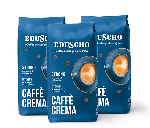 Eduscho Caffè Crema Strong - 3 kg zrnkové kávy - Intenzita: 4/5