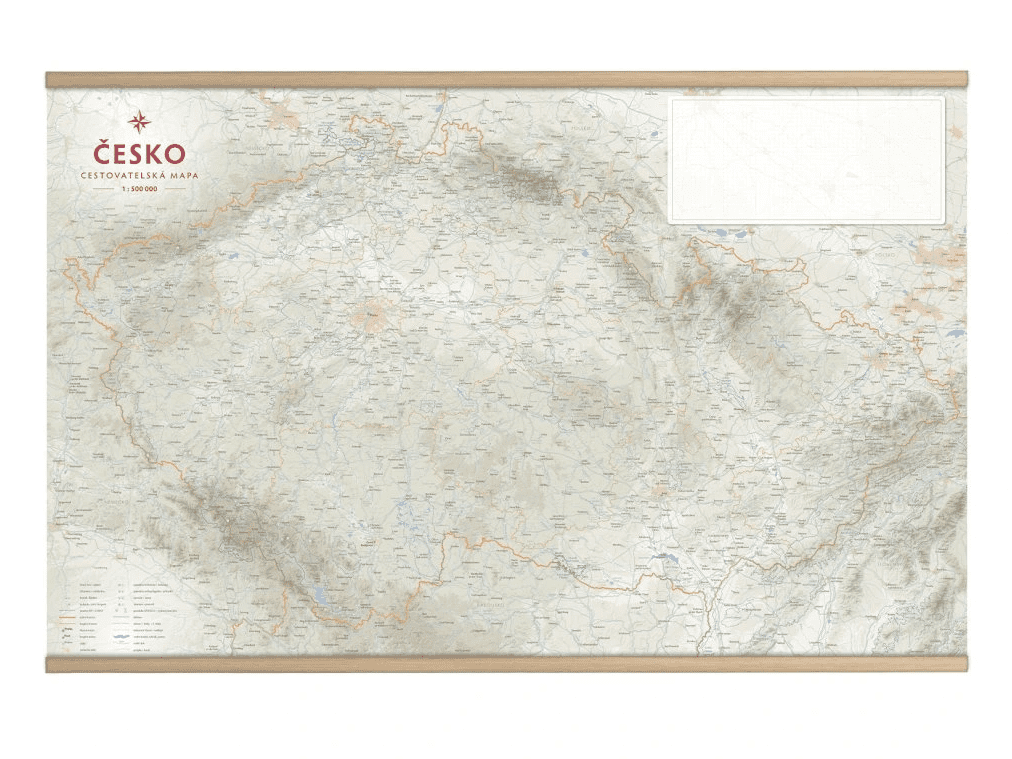 Česko - Cestovatelská mapa s lištami 1:500 000