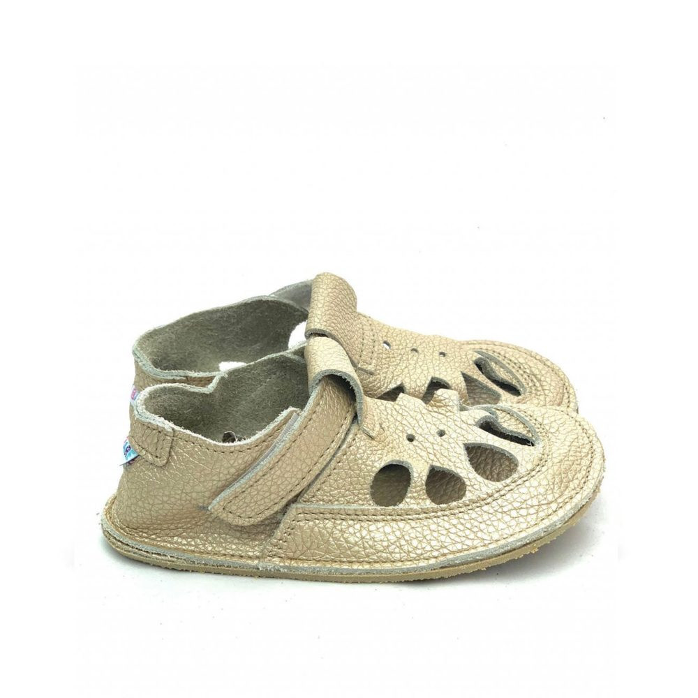 BABY BARE SANDÁLKY/BAČKORY SUMMER IO Shimmer Gold Dětské barefoot sandály - 21