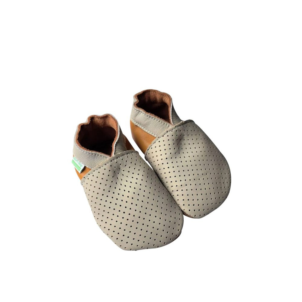 HOPI HOP BAREFOOT KOŽENÉ CAPÁČKY DĚROVANÉ Béžové Dětské barefoot capáčky - 19