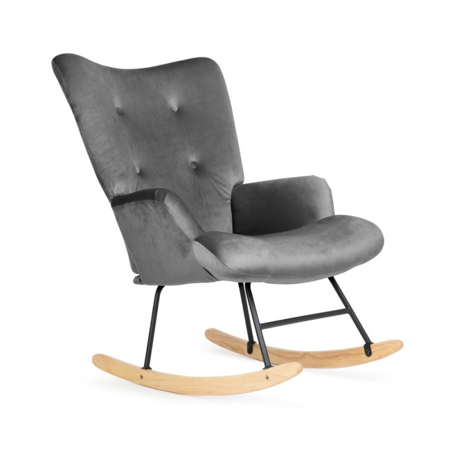 Houpací křeslo B2 MOSS PLUS 2v1 sametově šedé 890050