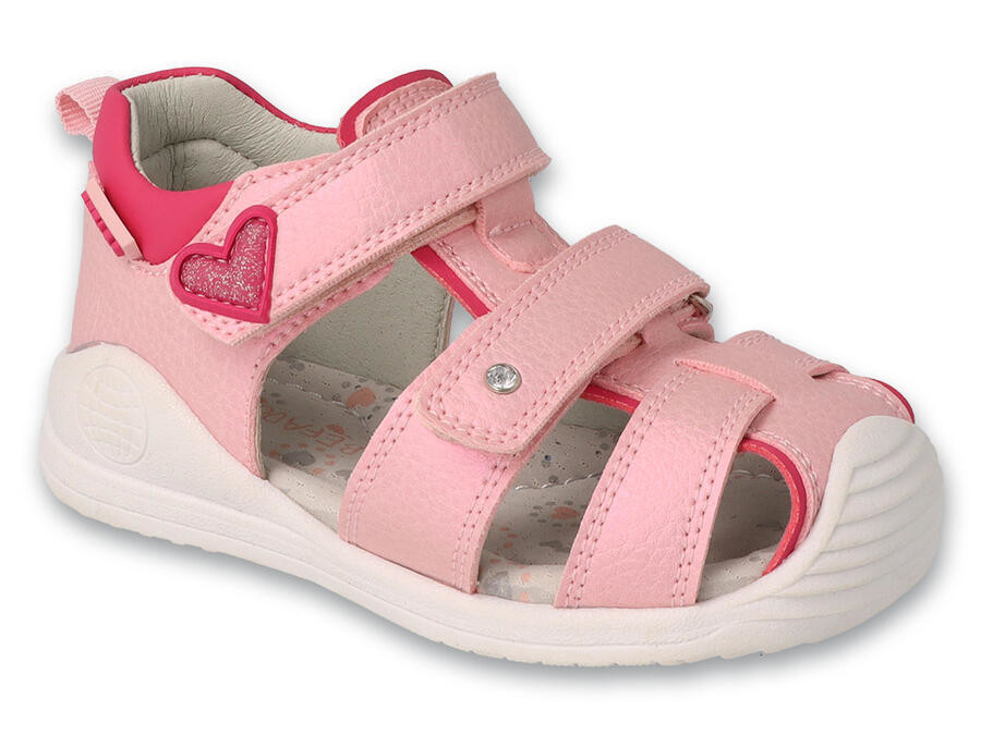 BEFADO 170P082 dívčí sandálky HEART růžové 21 170P082_21