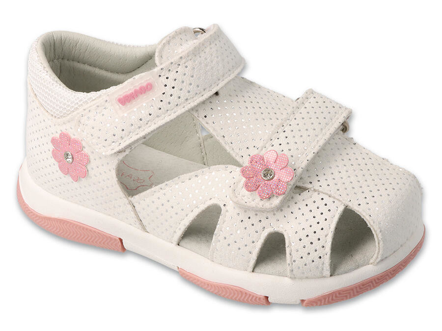 BEFADO 170P105 dívčí sandálky FLOWER stříbrné 20 170P105_20