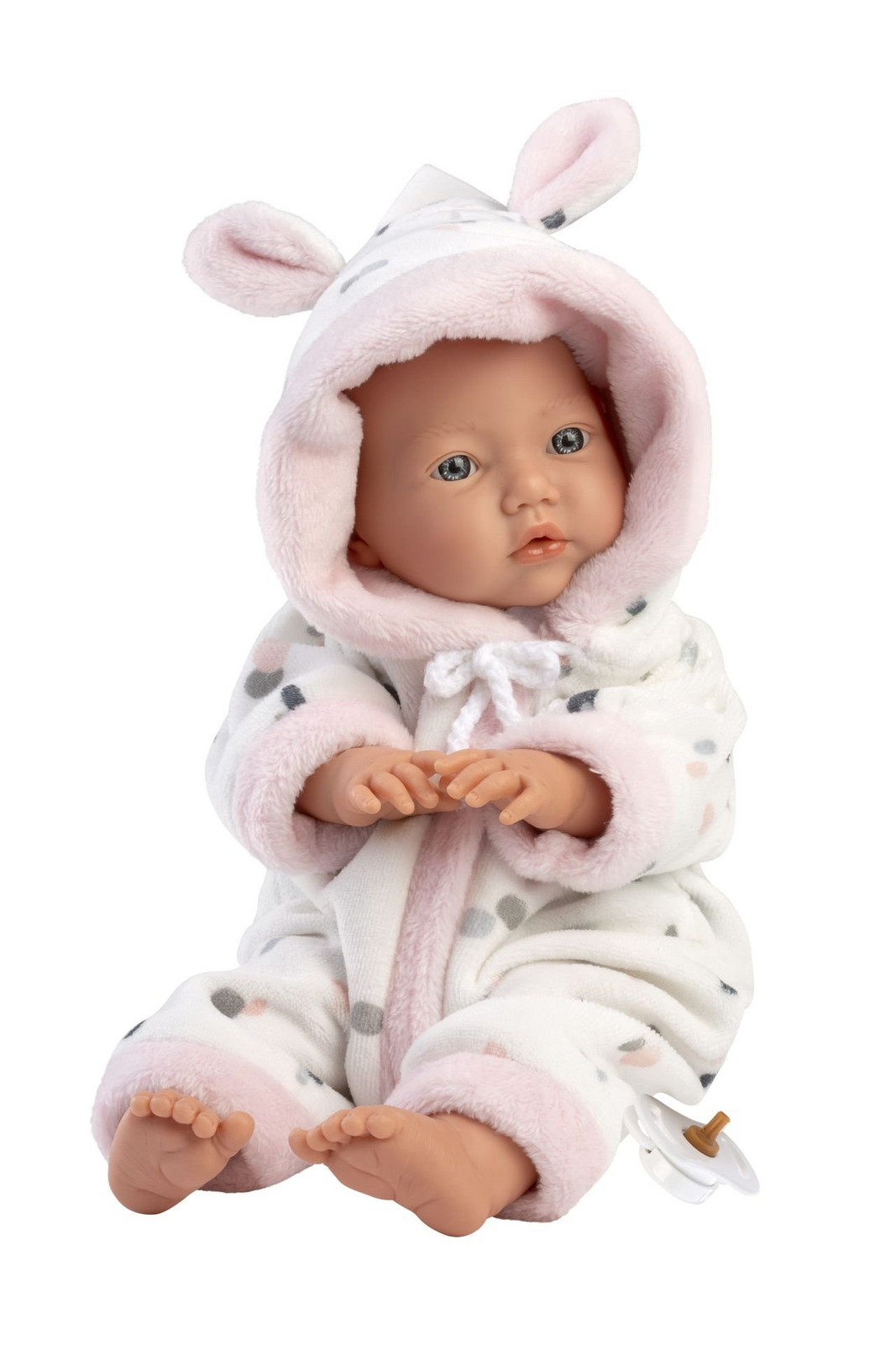 Llorens 63313 LITTLE BABY - realistická panenka miminko s měkkým látkovým tělem - 32 cm