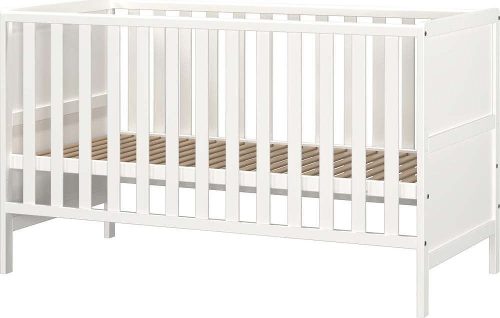 Bílá postýlka z masivního dřeva 70x140 cm Alkmaar – Germania