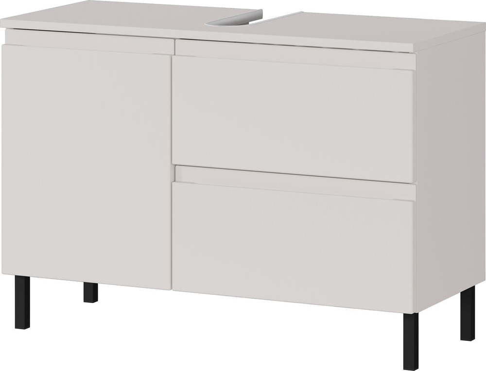 Krémová nízká skříňka pod umyvadlo 80x56 cm Salinas – Germania