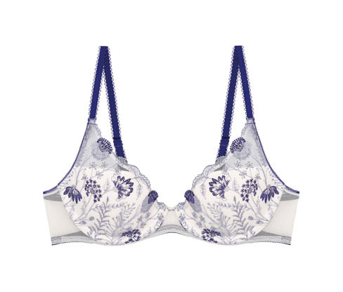 Vyztužená podprsenka s nízkým středem Passionata »Chloe« - pro ženy - vel. 75B - barva: fialová