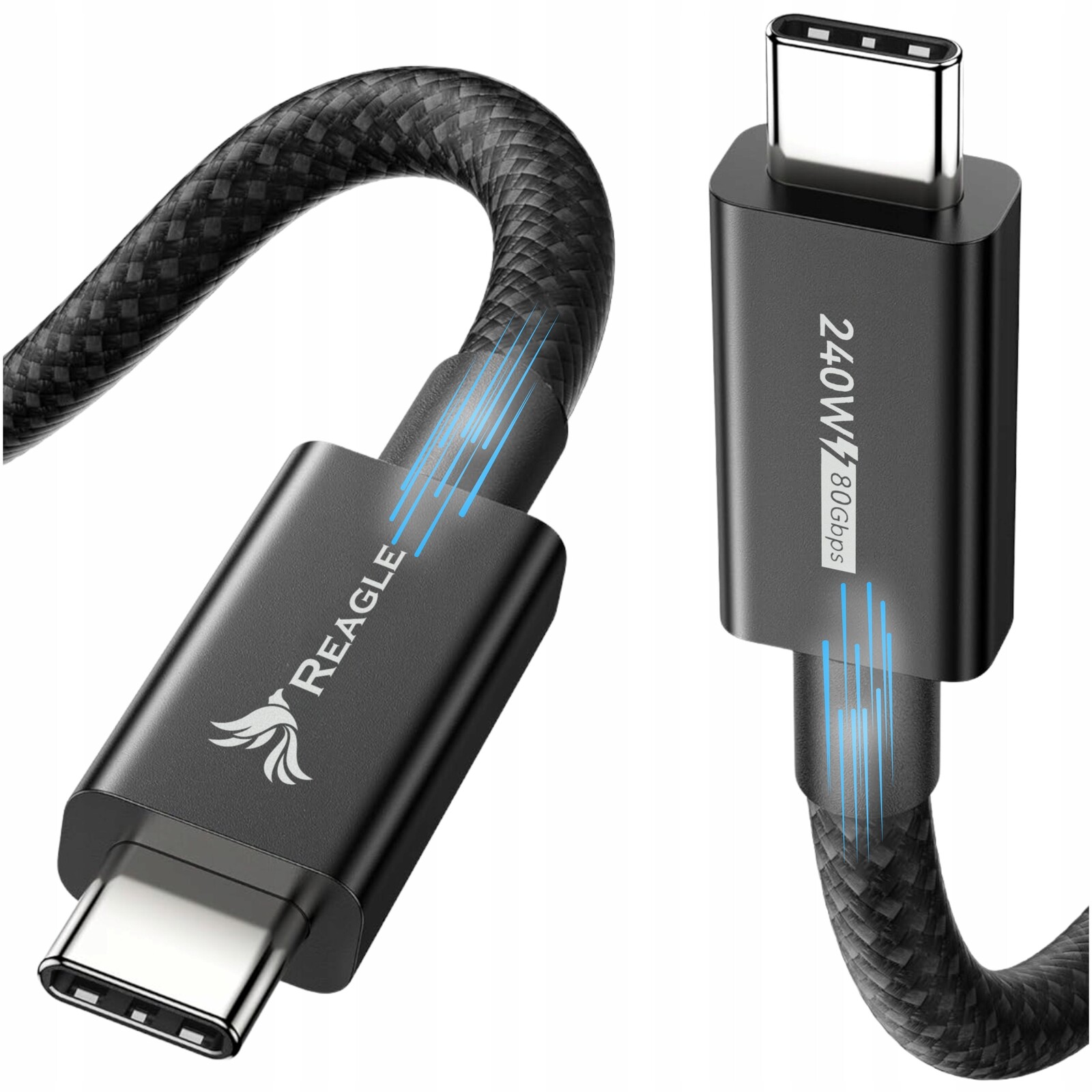 Kabel Thunderbolt 5 Usb-c Pd 240W 16K 80 Gbps USB4, Macbook Pro 14 16 1,5 m