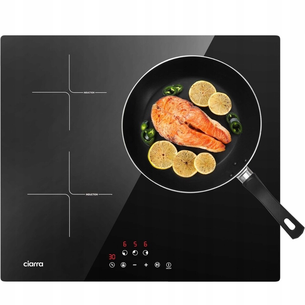 Ciarra CBBIH3 Indukční varná deska 3 zóny, 6100 W, Stop & Go, černá