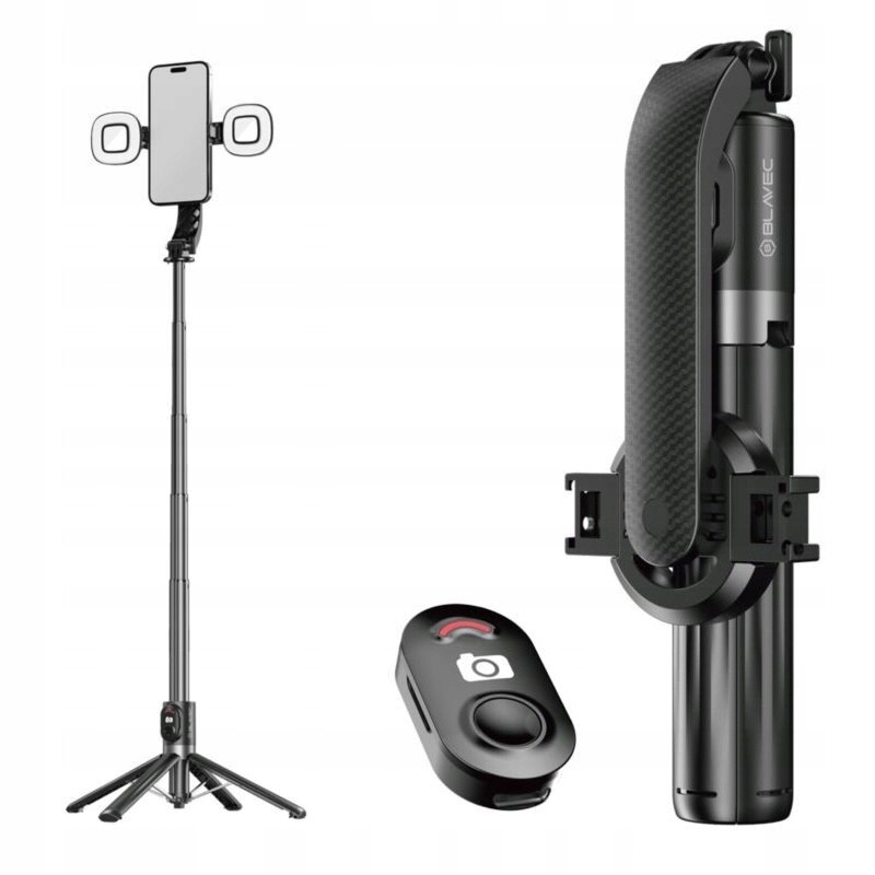 Držák Selfie Stick Tripod s MagSafe Svítilna x2 s dálkovým ovládáním vysoký 1,4m kouzla