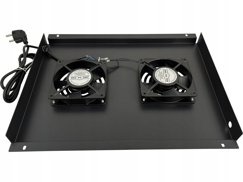 Střešní ventilační panel, 2 ventilátory, pro skříně 600x600, barva černá Al