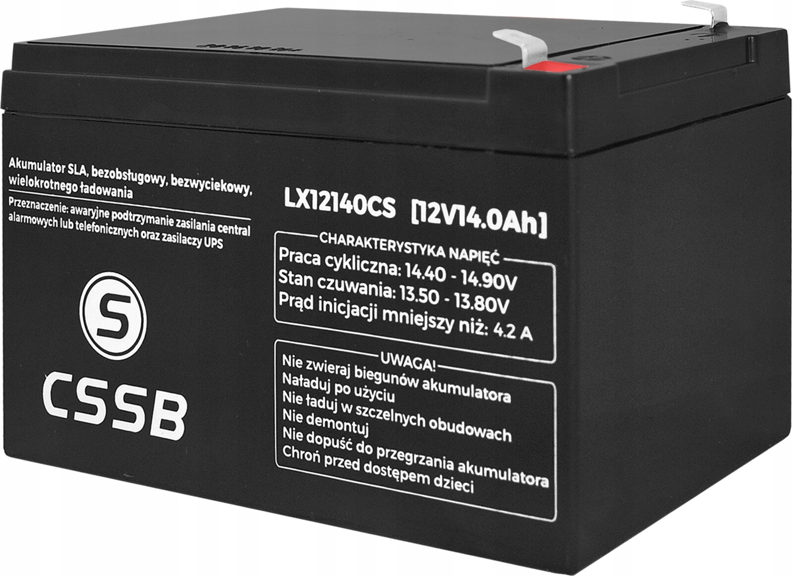 Akumulátor Agm Vrla 12V 14Ah Pro Ups Autíčko Hračky Traktoru Sekačky Na Kolo