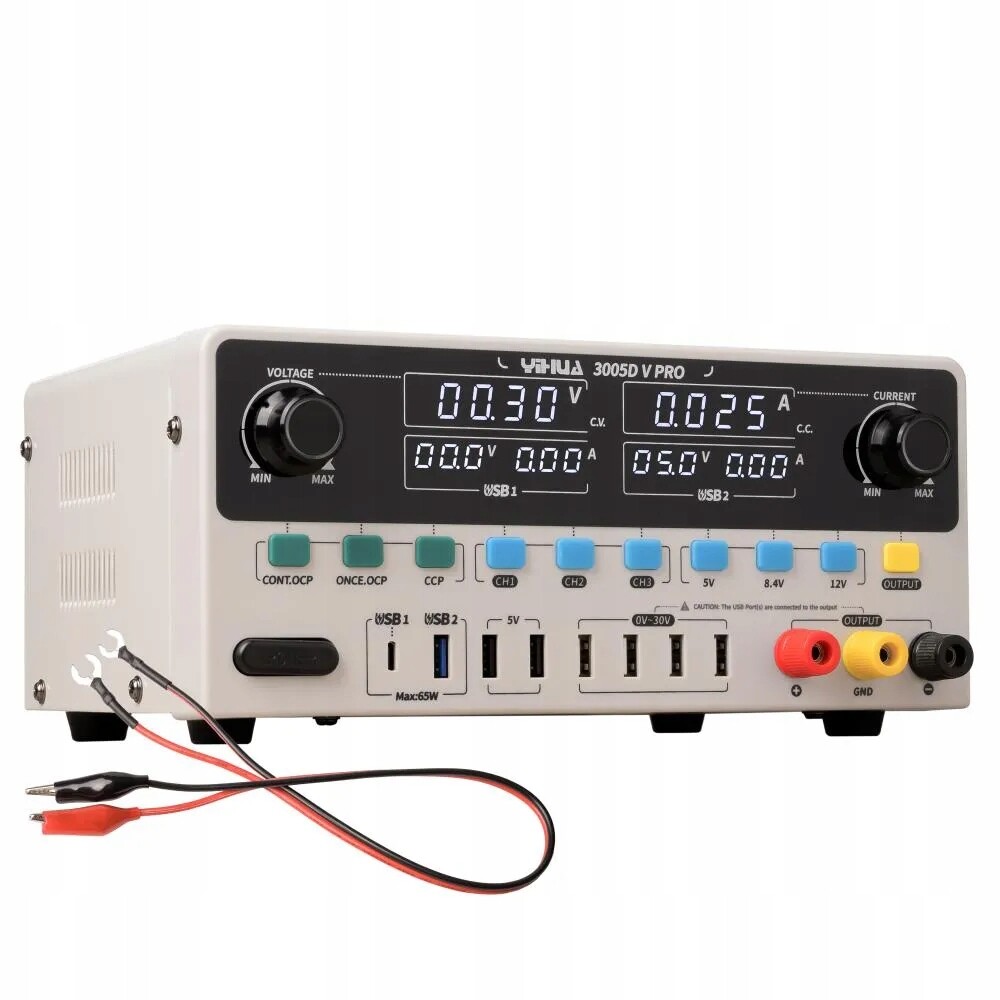 Laboratorní napájecí zdroj Yihua 3005D-V Pro 0-30V 0-5A 330W programovatelný Usb