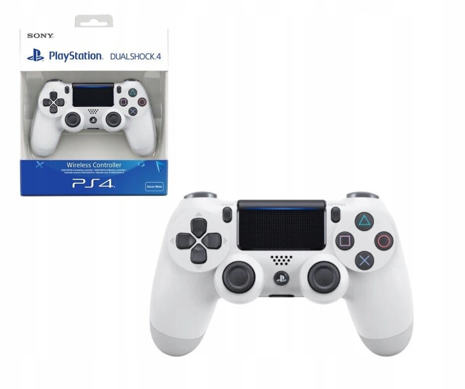 Kontroler bezdrátový ovladač PS4 Dualshock 4 bílý V2