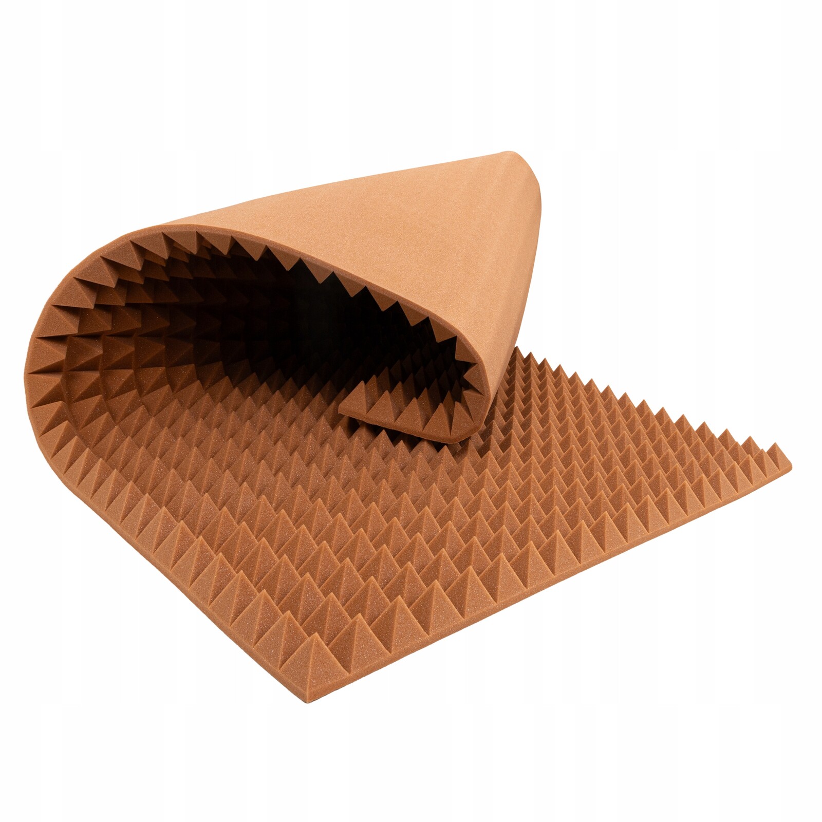 Akustická pěna Panel pyramida hnědá 200x100 cm tloušťka 5 cm atesty absorbér