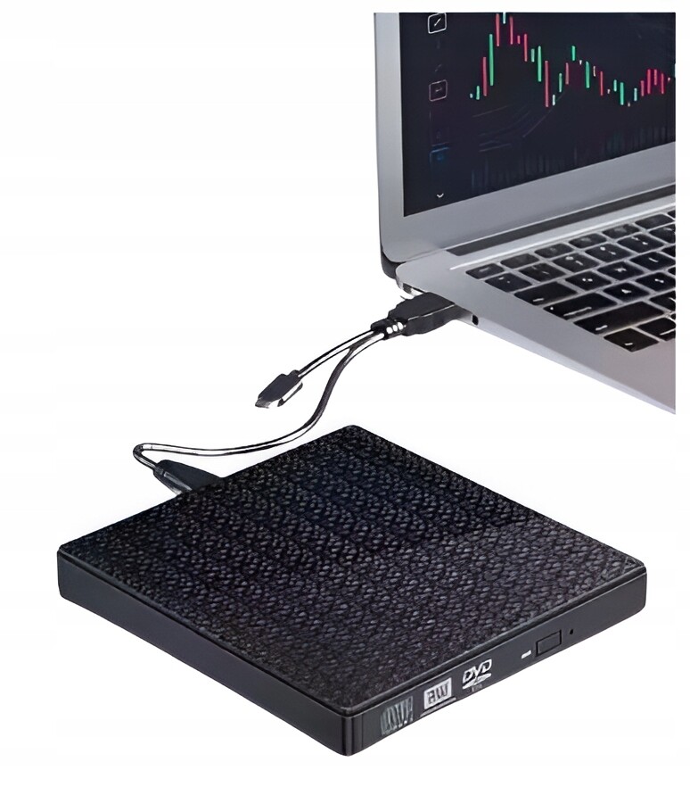 Externí CD/DVD vypalovačka Dva porty Usb 3.0 Čtečka karet Sd/tf Adapter