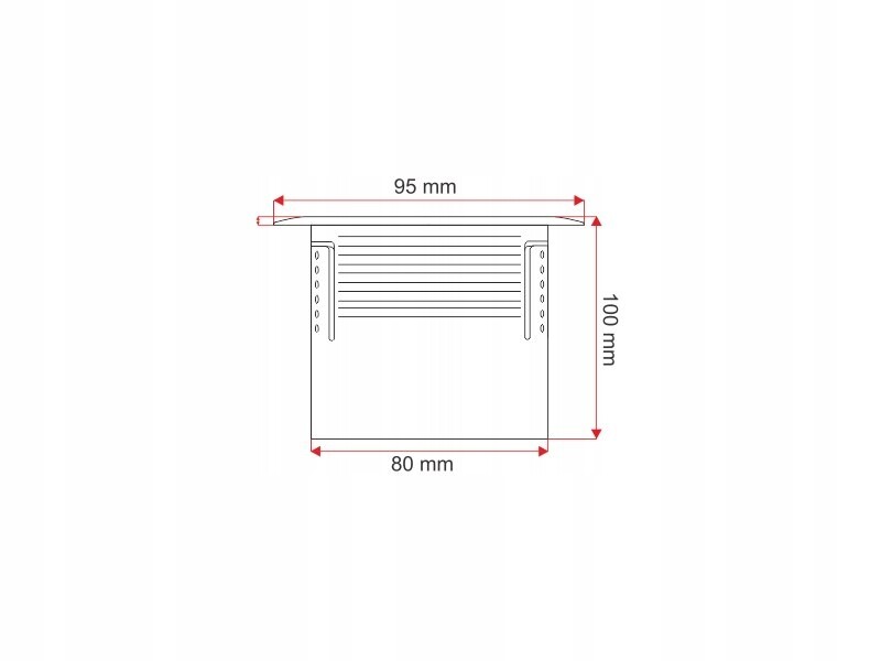L- Nábytková zásuvka pro pracovní desku, zapuštěný napájecí sloupek, 3 elektrické zásuvky