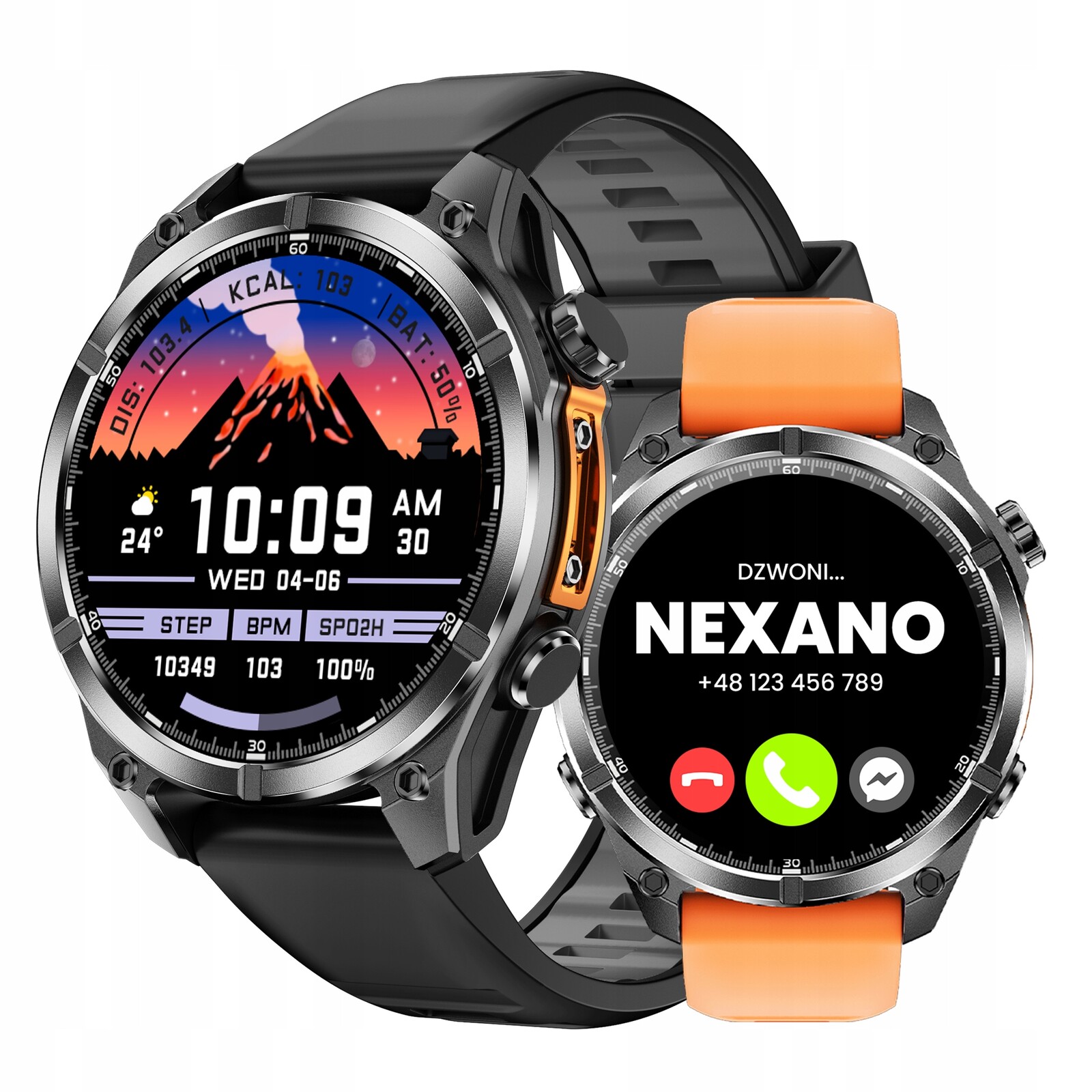 Chytré Hodinky Pánské Hodinky Voděodolné Hovory Sport Amoled Chytré Hodinky Menu