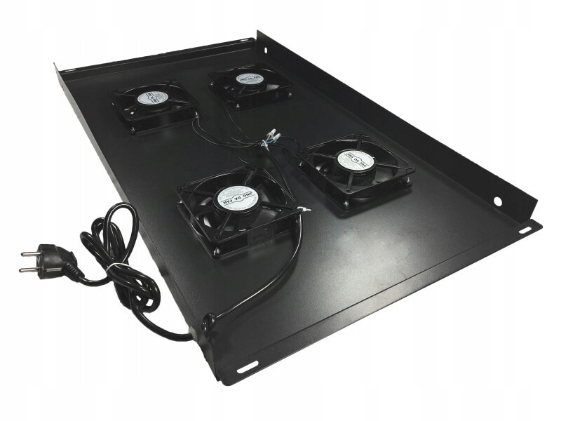 Střešní ventilační panel, 4 ventilátory, pro skříně 600x800, barva černá Al