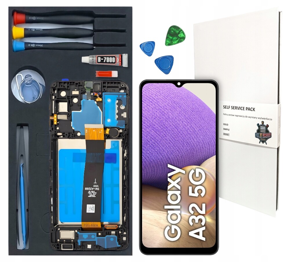 LCD displej Pro Samsung Galaxy A32 5G Originál Rámeček Výměnná Sada