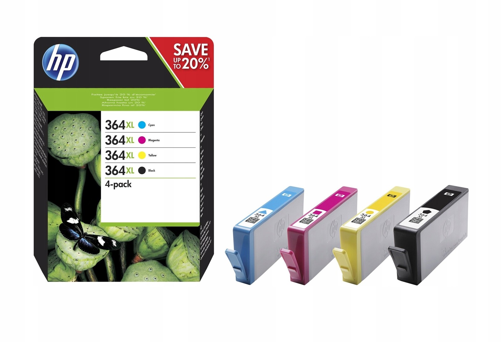 Inkoust Hp 364XL 4-Pack Photosmart 7520, B010, B109 a/d/f/n ,B110
