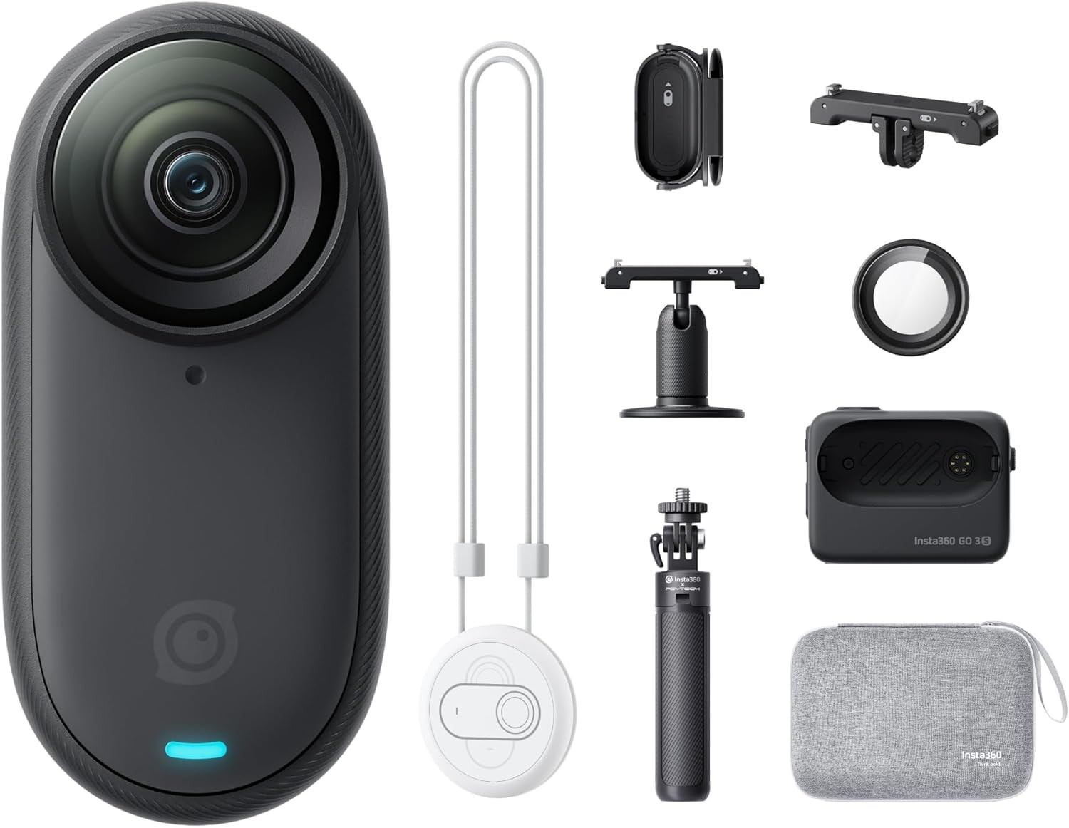 Sportovní kamera Insta360 černá Cestovní sada Insta360 Go 3S 4K Uhd