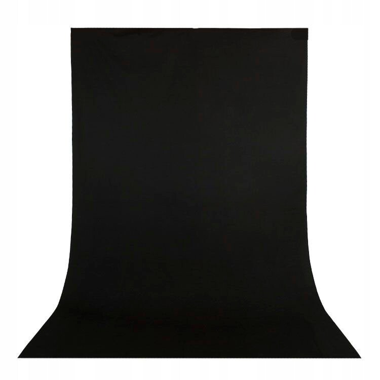 Černé pozadí bavlněné fotografické pozadí 3x3,65 m