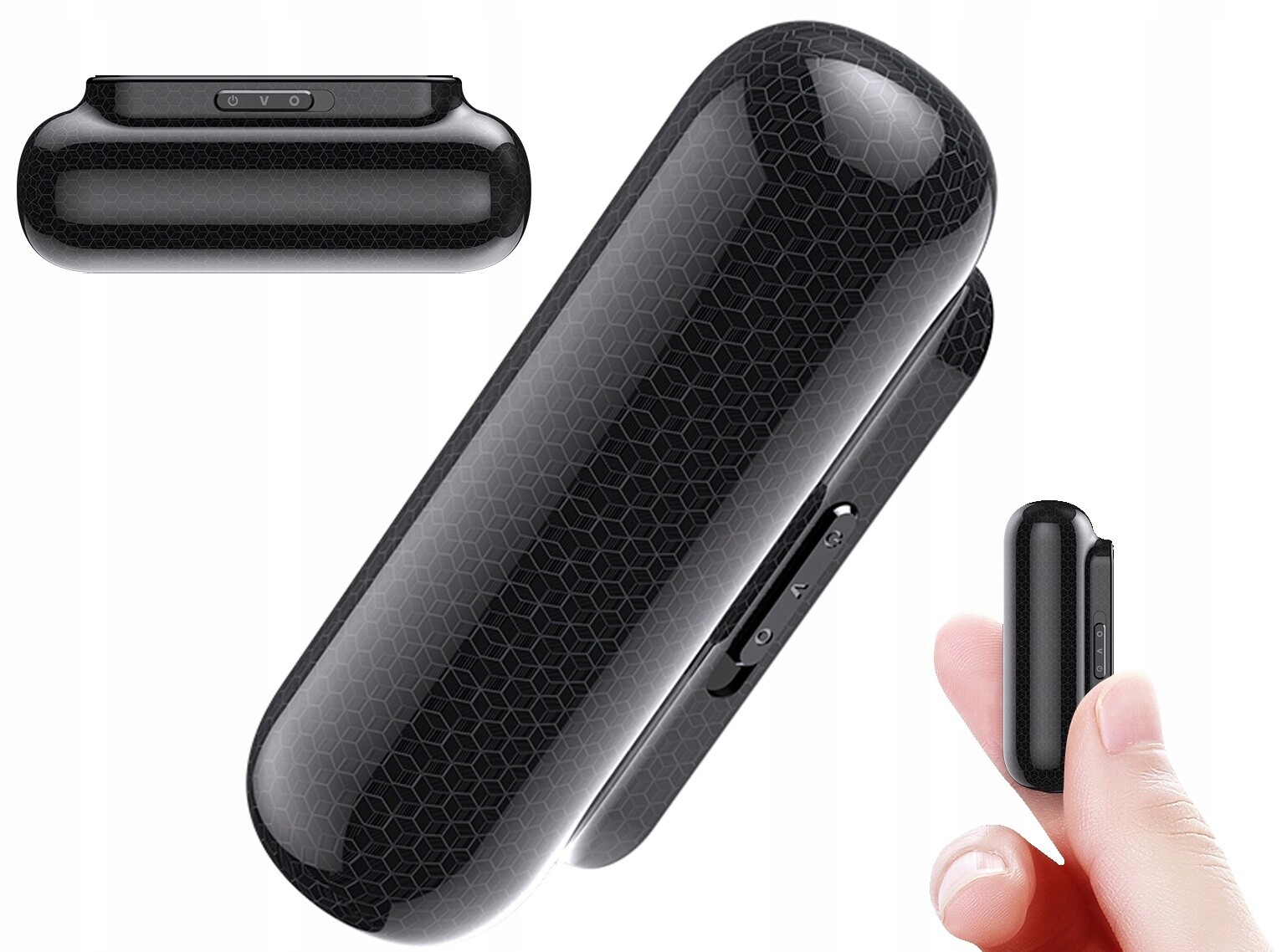 Mini Špionážní Diktafon 8GB Detekce Hlasu Redukce Šumu Magnet 20 Dní