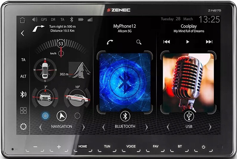 Radiostanice Multimediální Zenec Z-N975 1-DIN 9