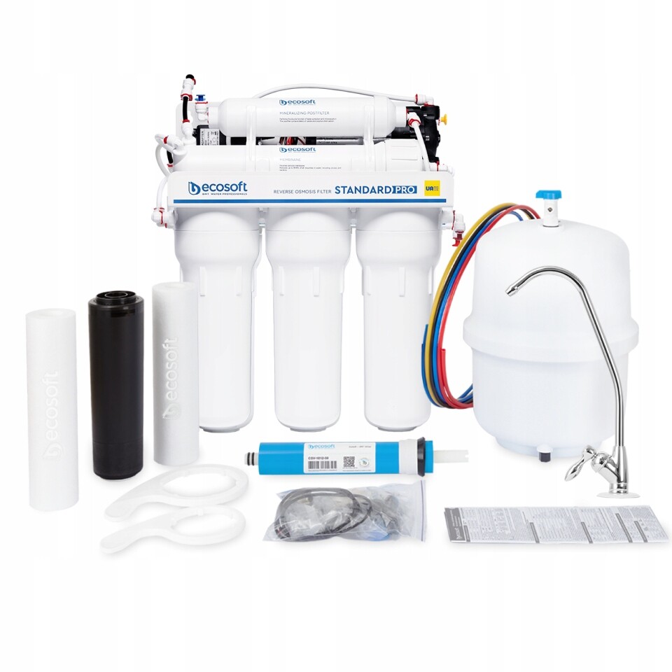 Filtr reverzní osmózy Ecosoft Standard Pro s mineralizací a čerpadlem Bwt