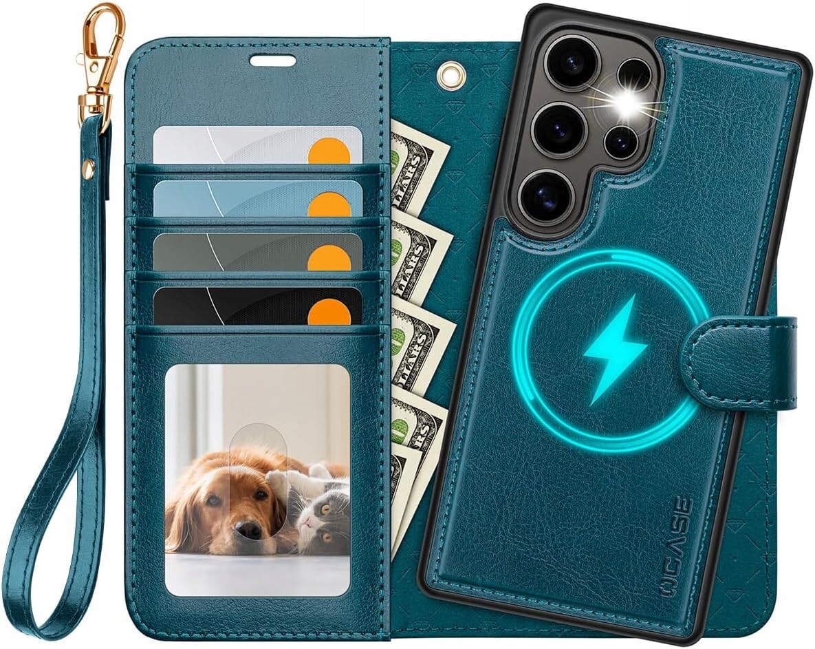 Ocase pouzdro pro Samsung Galaxy S25 Ultra 2v1 páv modrá pásek