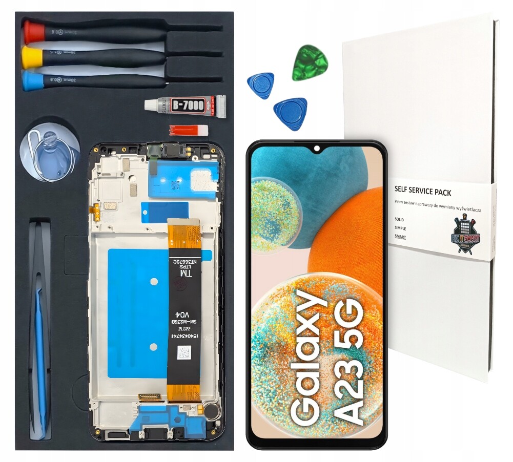 LCD displej Pro Samsung Galaxy A23 5G Originál Rámeček Výměnná Sada