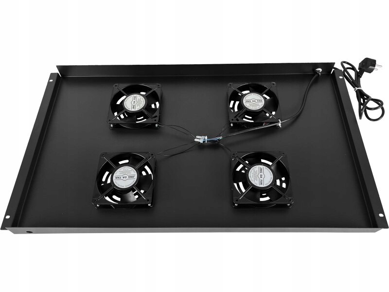 Střešní ventilační panel, 4 ventilátory, pro skříně 600x1000, barva černá A