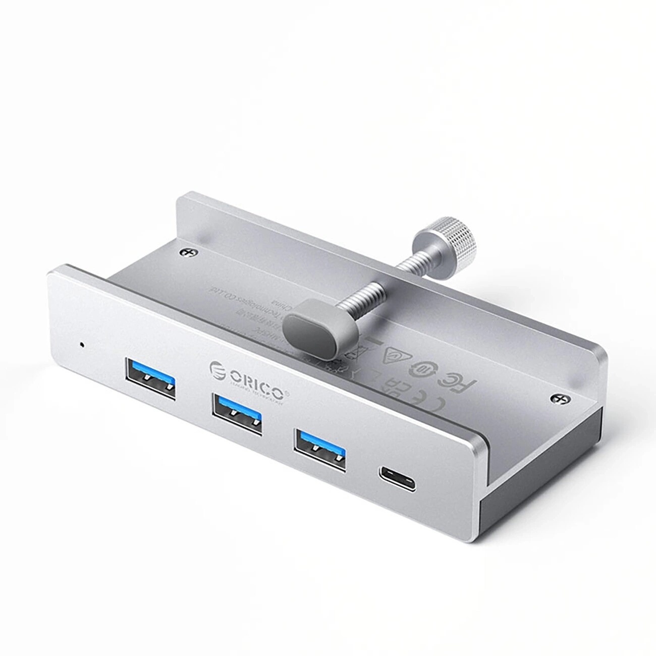 Hub Orico MH4PC namontovaný na svorce Usb-c 3x Usb-a 3.0 1x Usb-c 3.0 s