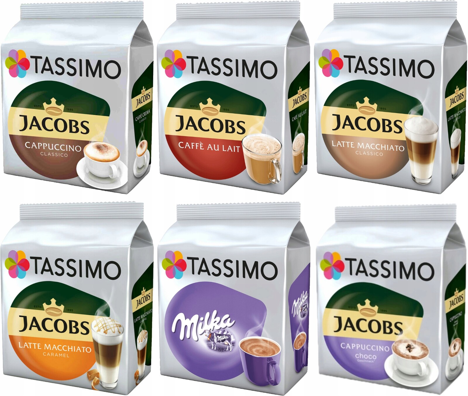 káva Tassimo Jacobs mix chutí 56 kusů