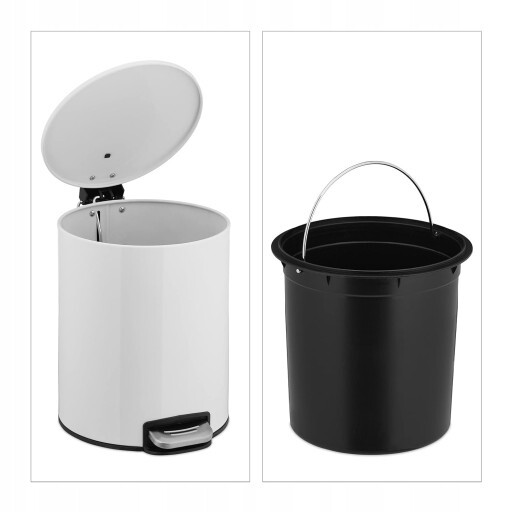 nádoba na odpadky 5 l bílá relaxdays