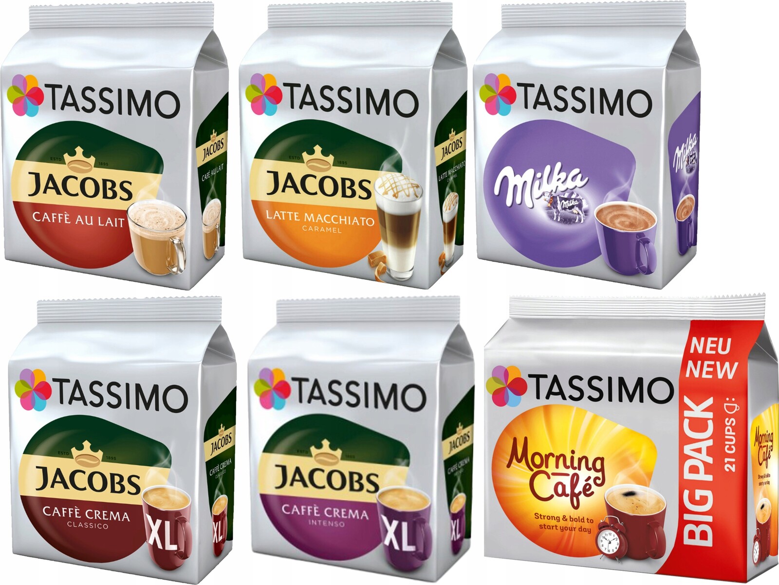 Kapsle káva Tassimo Jacobs mix chutí 85 kusů