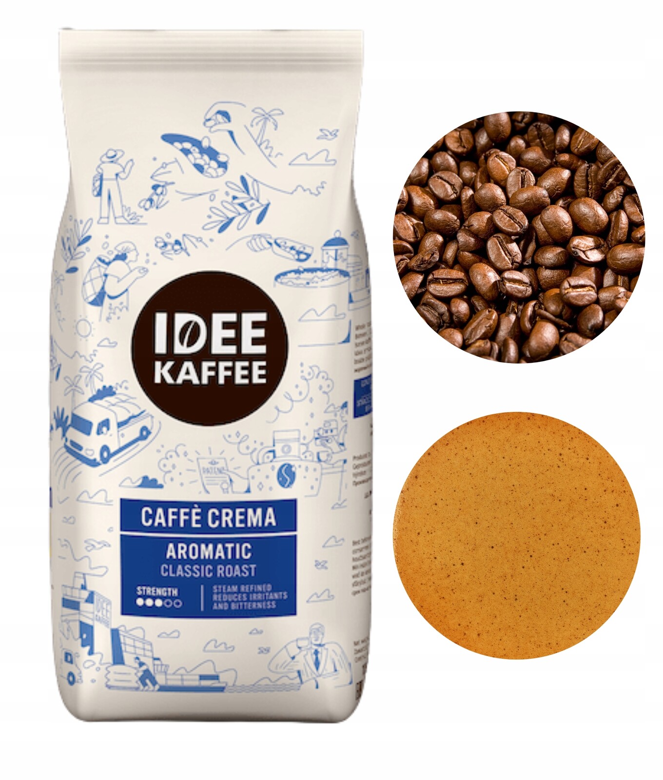Idee Kaffee Cafe Crema káva 1 kg