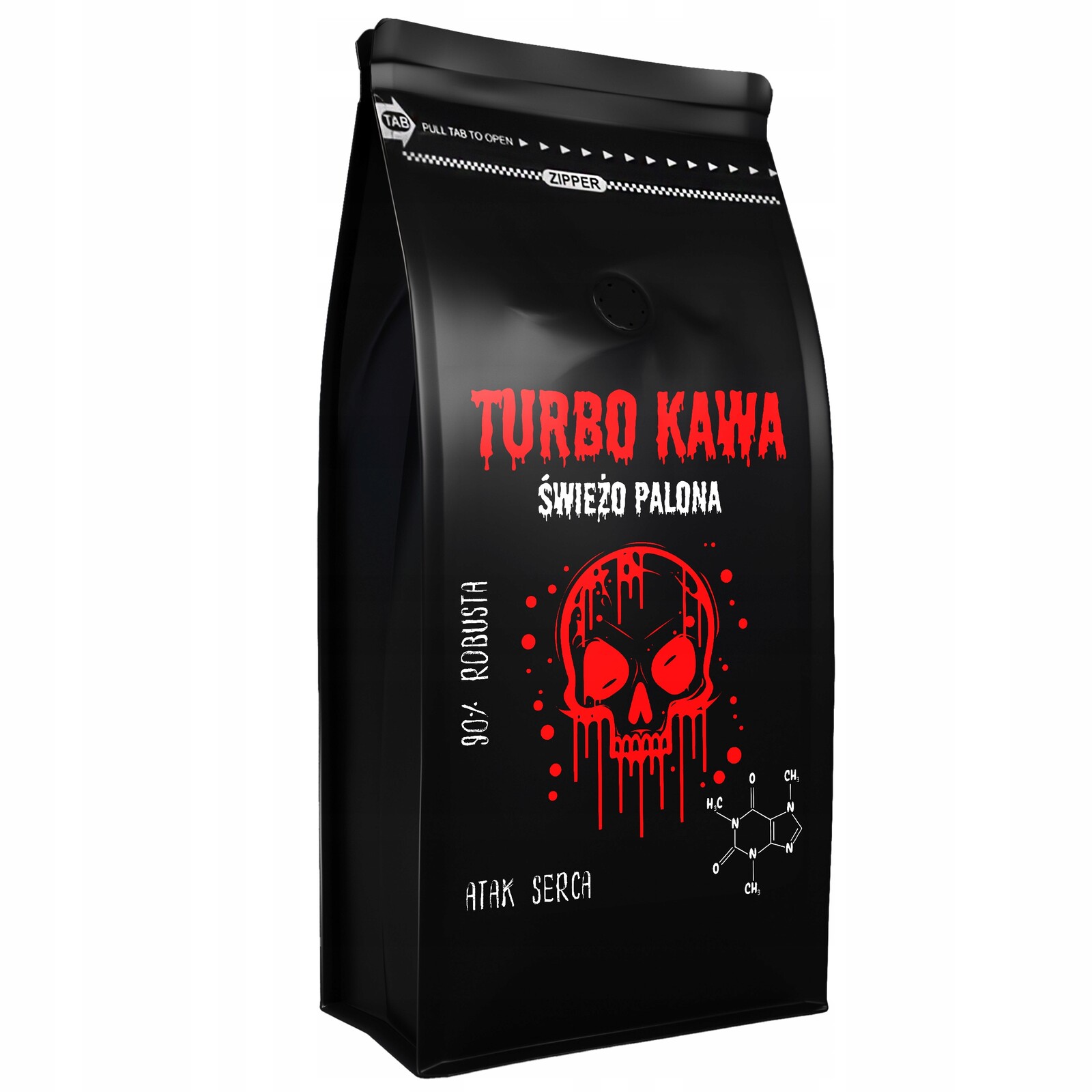 Turbo Káva zrnková Do kávovaru 1kg 90% Robusta 10% Arabica Srdeční Záchvat