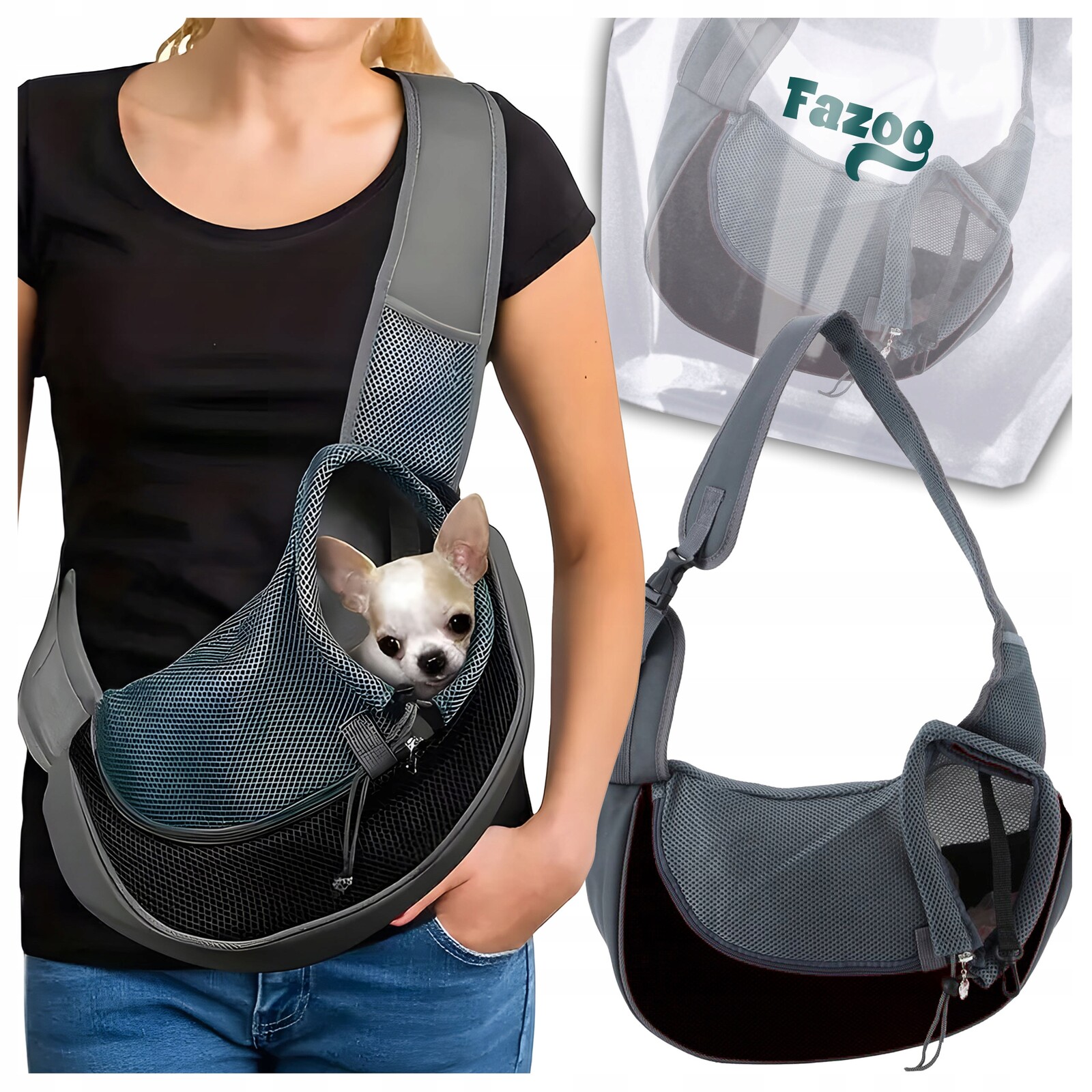 Nosítko pro psa kočku Přepravka na rameno Nosítko Černá Taška na