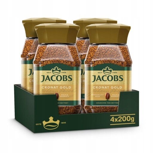 Kawa Jacobs rozpuszczalna Cronat Gold zestaw 4x 200g