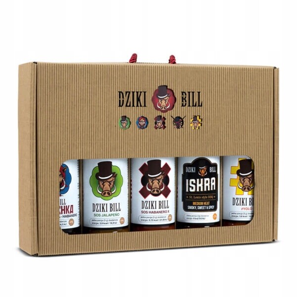 Ostrý dárek! Sada 5 ostrých omáček Divoký Bill