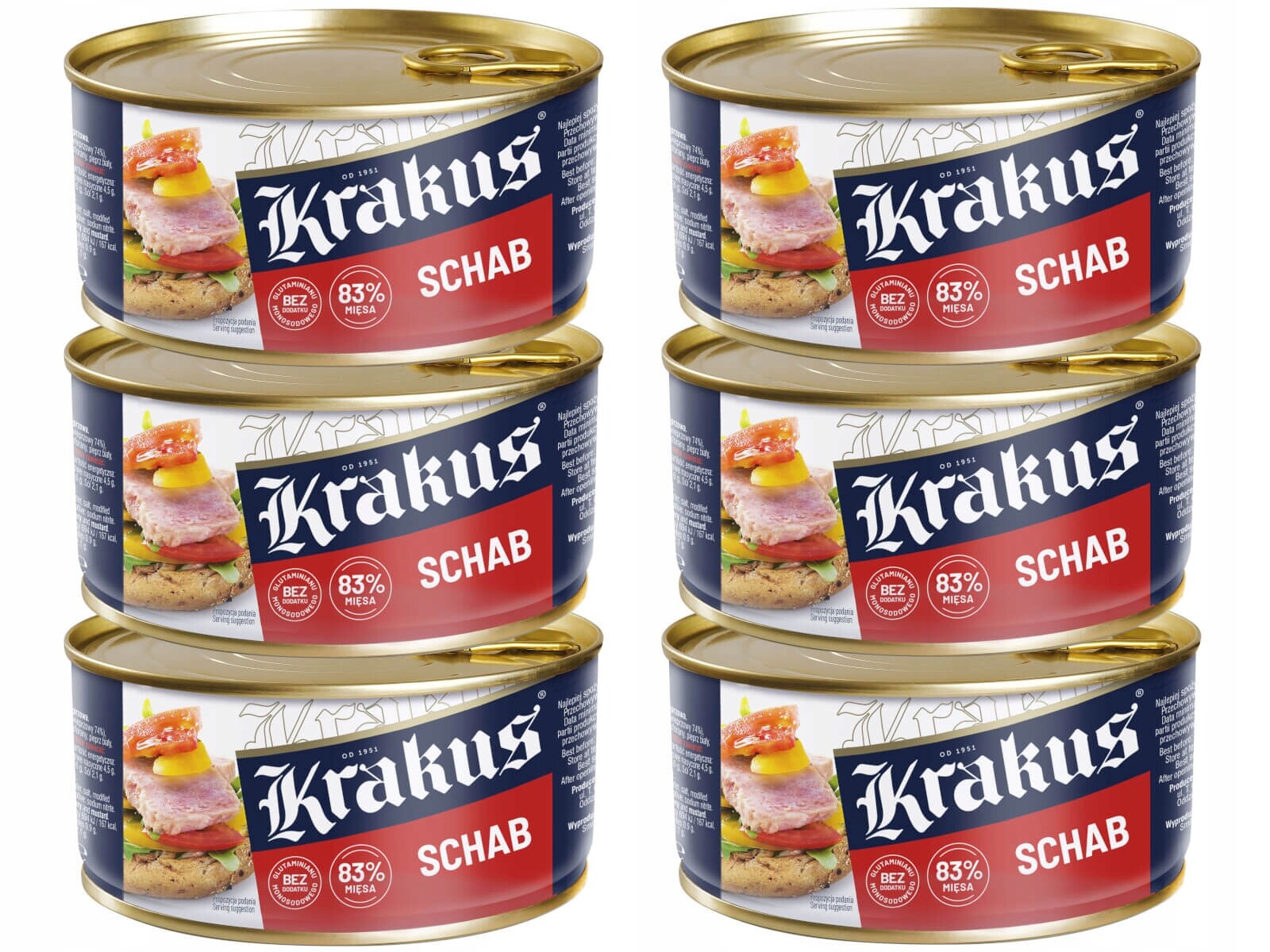 Krakus Schab 6x 300g Konserva 83% Pushka