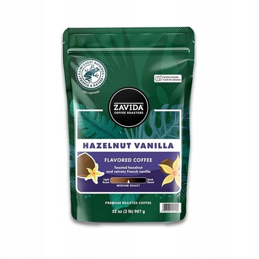 Zavida Lískový ořech Vanilka 907g káva Rfa