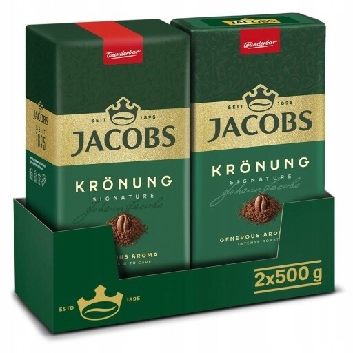Kawa Jacobs Kronung mielona zestaw kaw 2x 500 g 100% arabica
