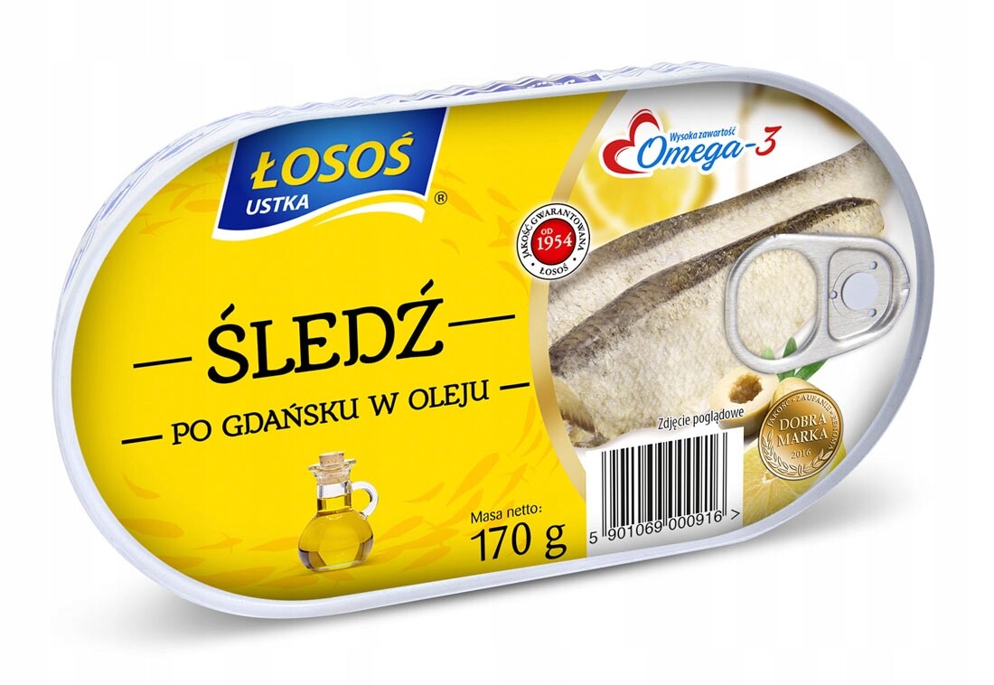 Sleď na gdaňský způsob v oleji Łosoś Ustka 170g
